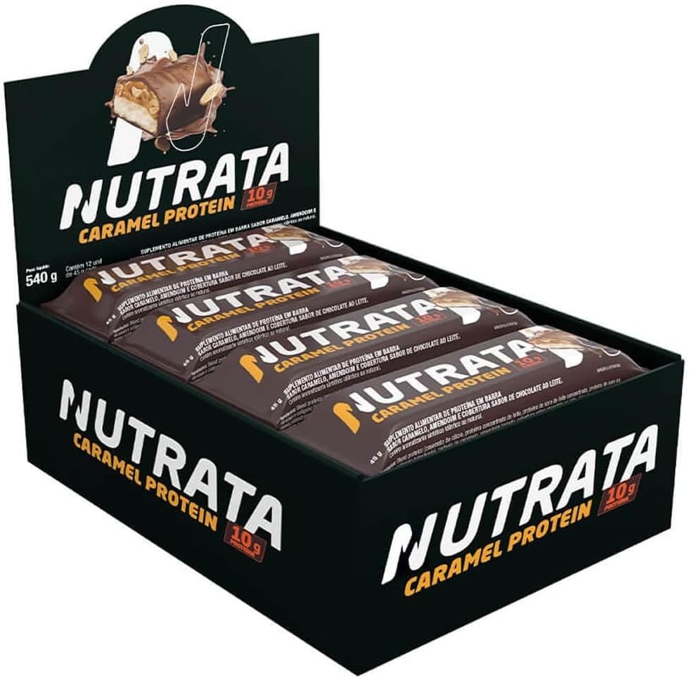 Nutrata Caramel Protein Barra de Proteína 12 Unidades 45g