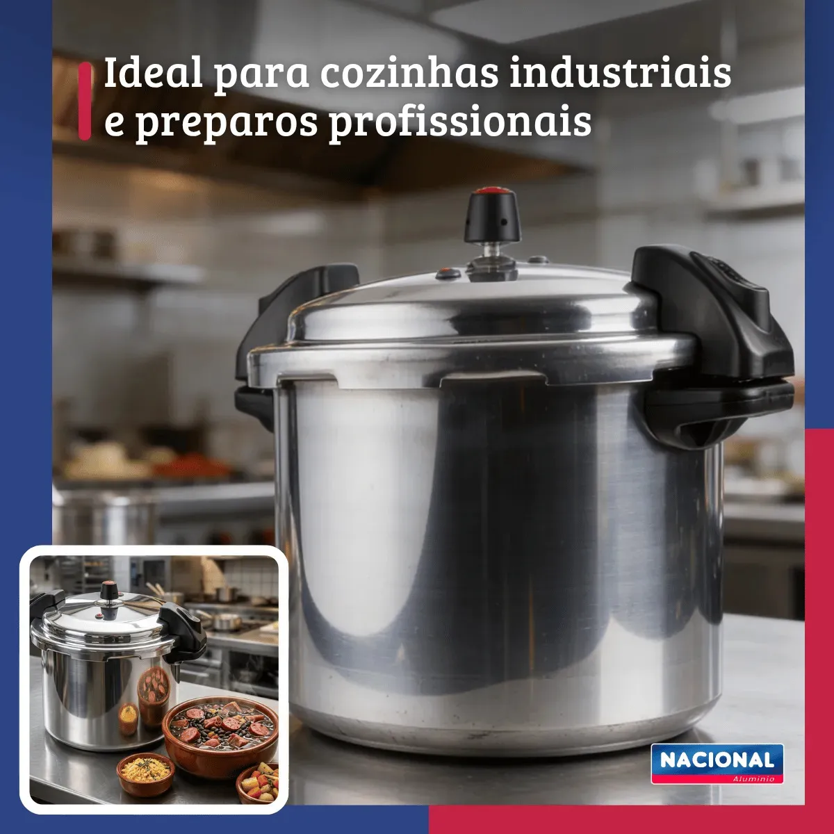 Panela de Pressão Nacional 20L Alumínio Fechamento Externo — foto 3