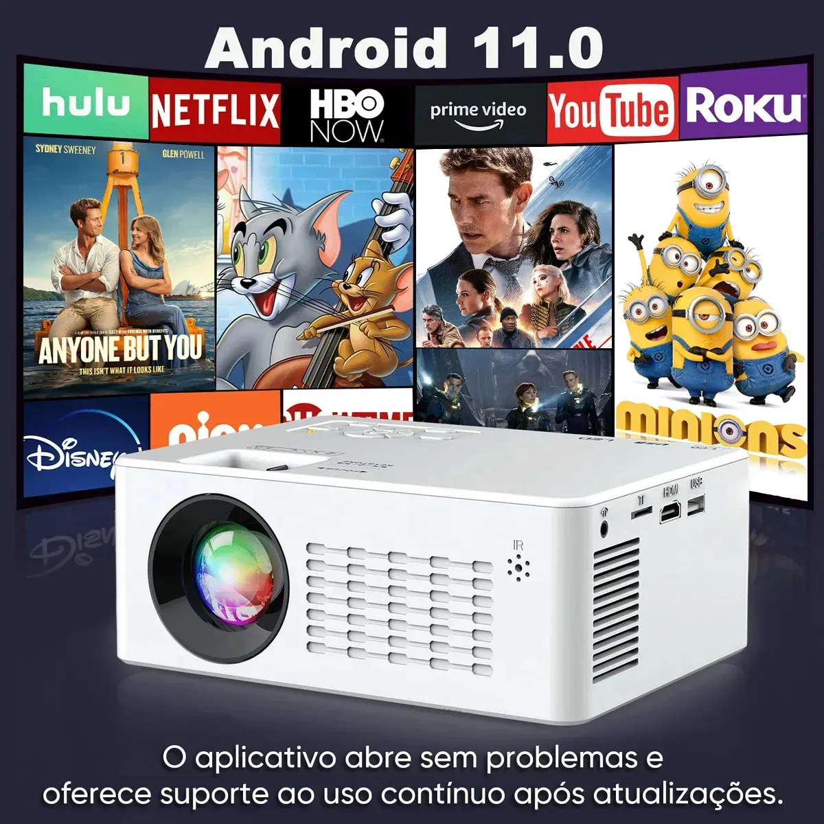 Projetor Profissional PT06 4K Portátil com Wi-Fi 5G — foto 3