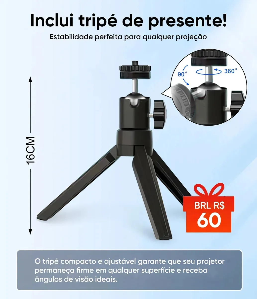 Projetor Profissional PT06 4K Portátil com Wi-Fi 5G — foto 2