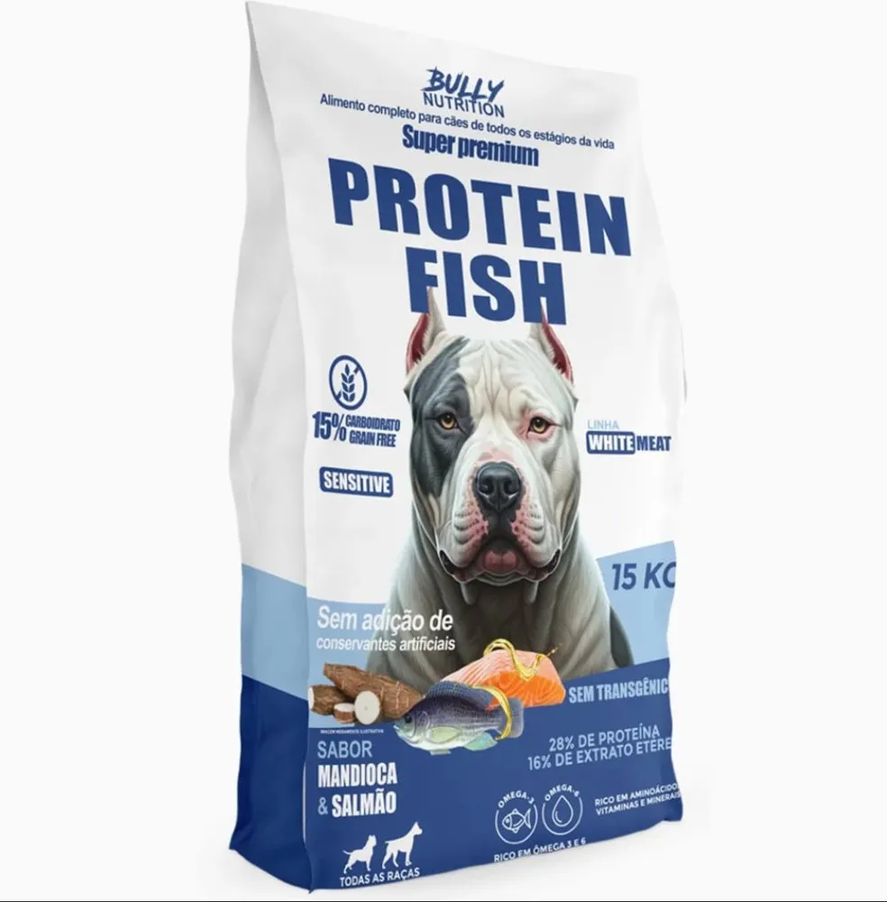 Ração Bully Fish Protein 15kg e Suplemento Bully Protein 1,2kg — foto 2