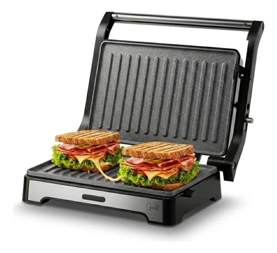 Sanduicheira Grill Elétrica WAP 2 em 1 WS1000 Inox 1000W