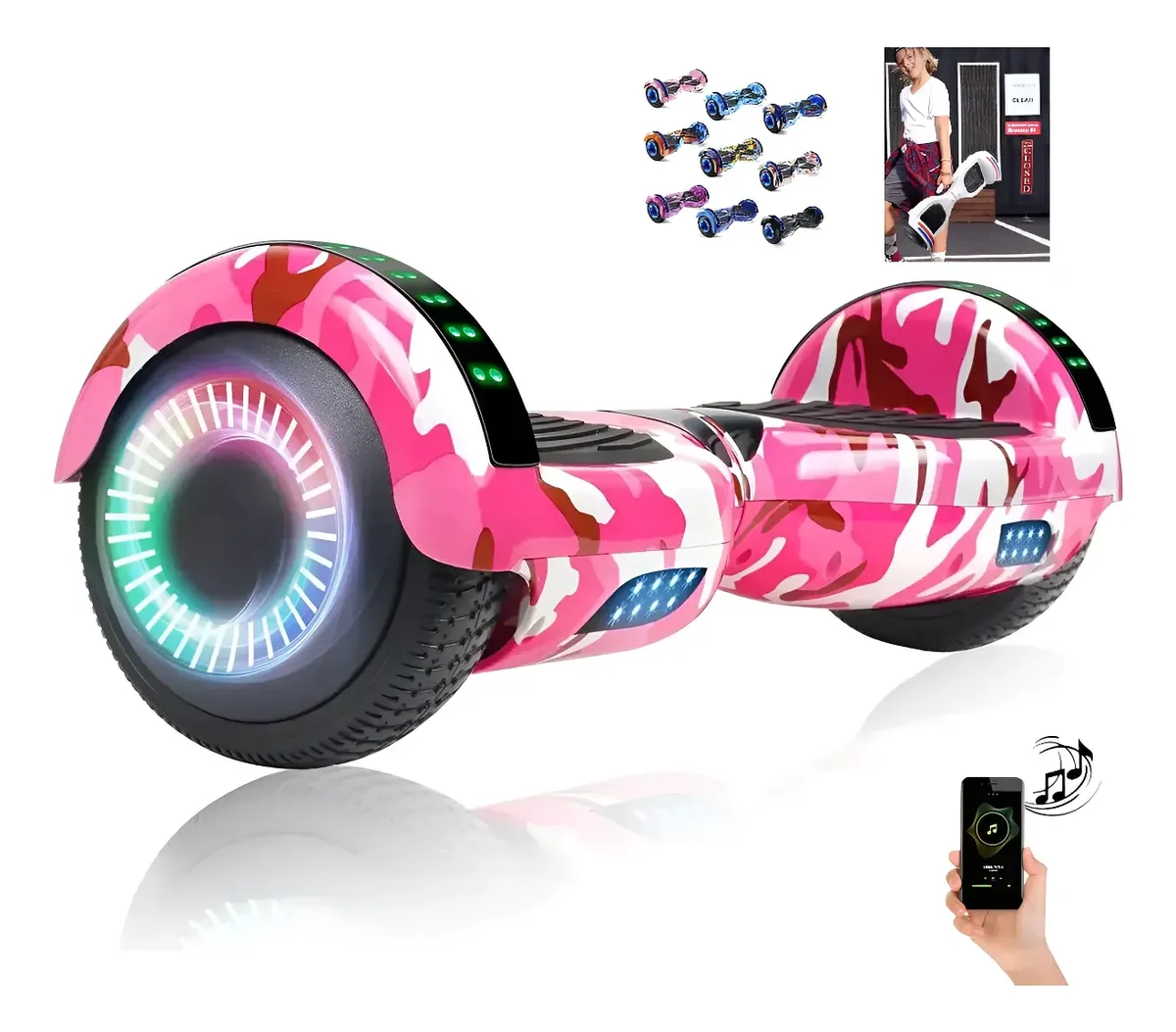 Hoverboard Elétrico Balance 6,5 Polegadas com Bluetooth