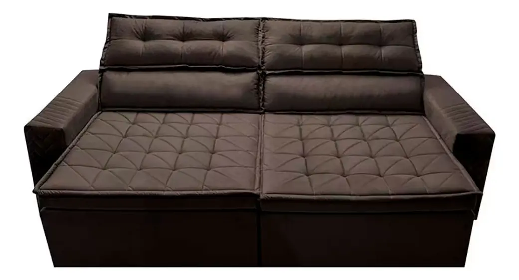 Sofá 3 Lugares Cama inBox Belém Retrátil e Reclinável Suede Velusoft — foto 2