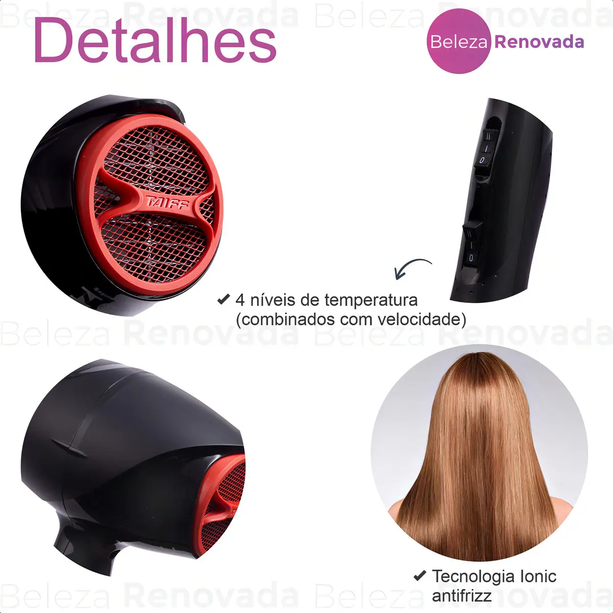 Secador de Cabelo Taiff New Black Ion Profissional 2000W — foto 2