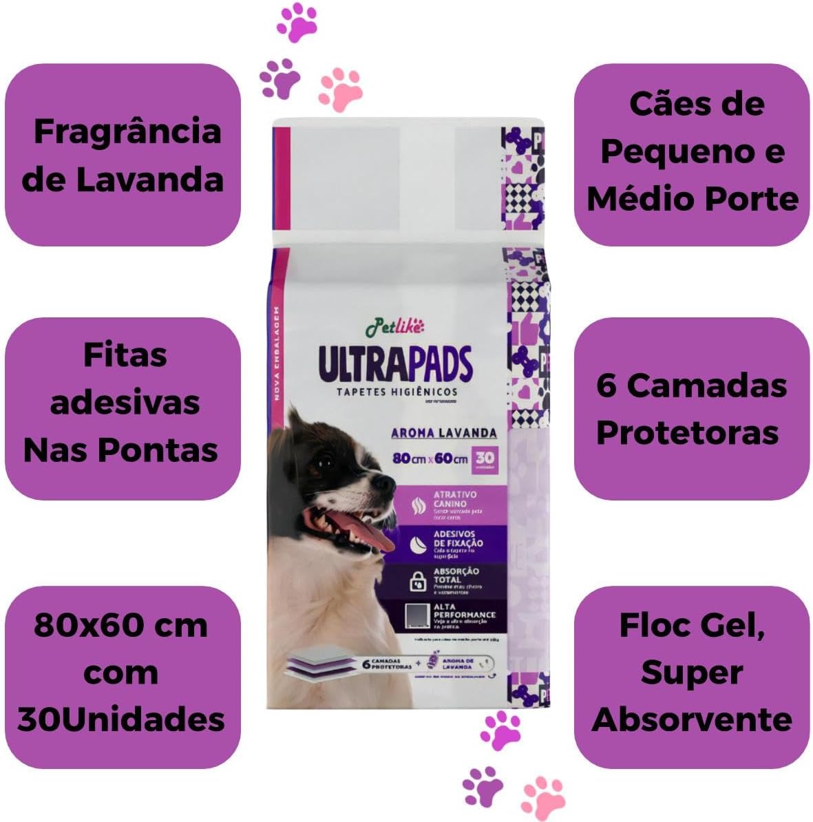 Tapete Higiênico Petlike Ultra Pads 60x60cm e 80x60cm para Cães — foto 3