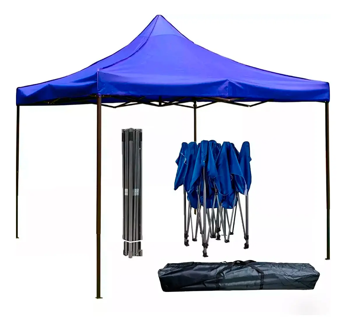 Tenda Barraca de Praia Gazebo Bitlar Azul 3x3 Impermeável com Bolsa de Transporte