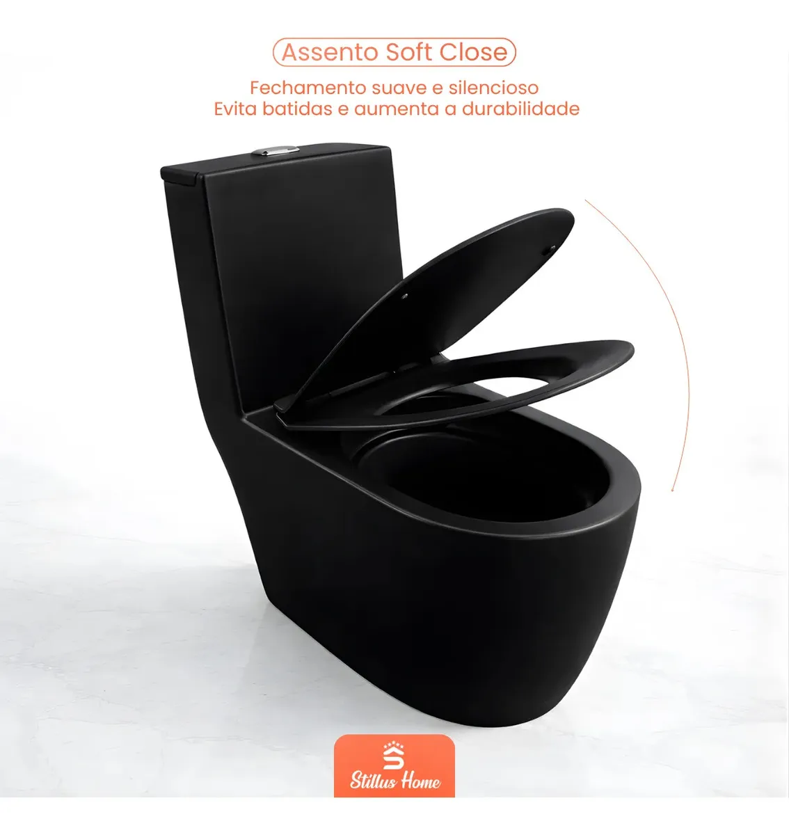 Vaso Sanitário Monobloco Stillus Home Budapeste Preto Fosco — foto 3
