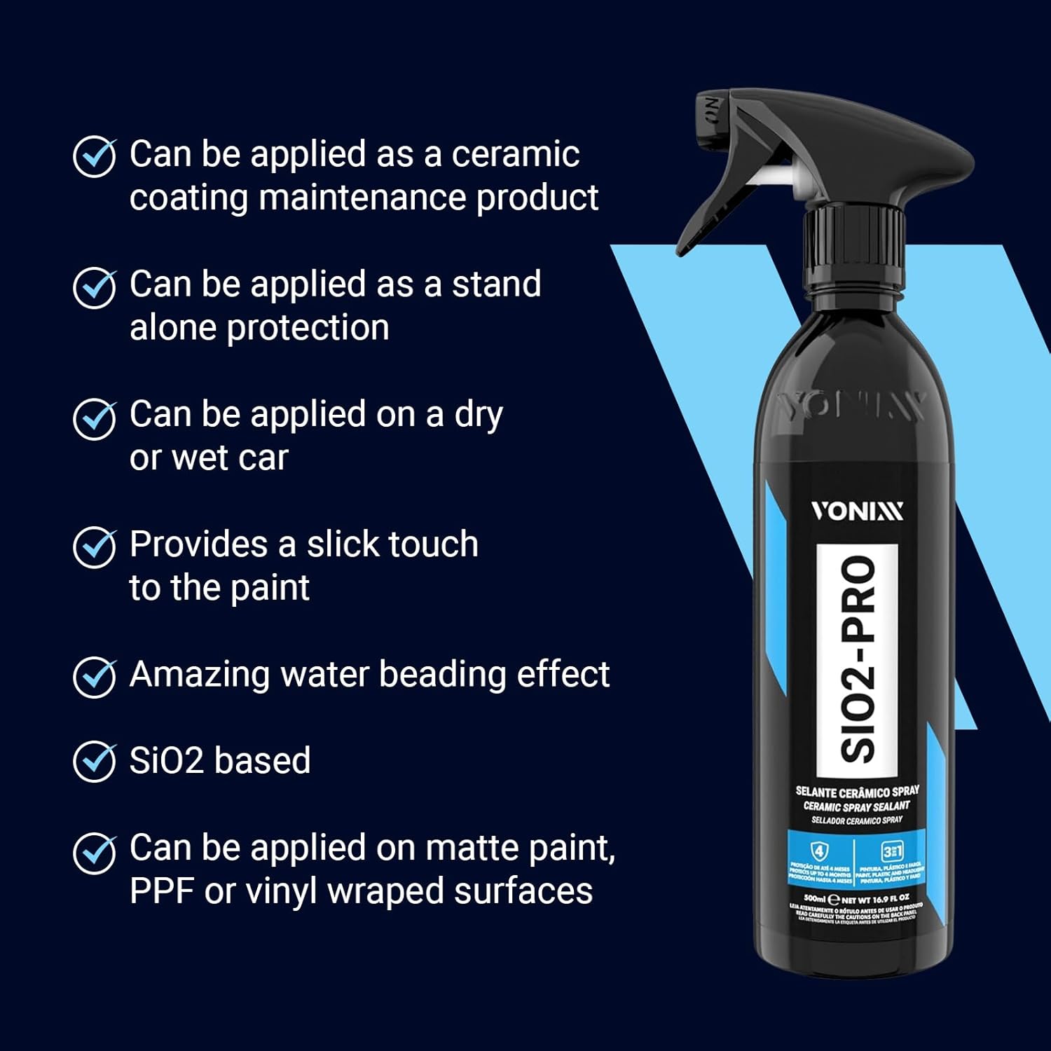 vonixx SIO2-PRO 500ML - Manutenção para Vitrificadores Automotivos — foto 4